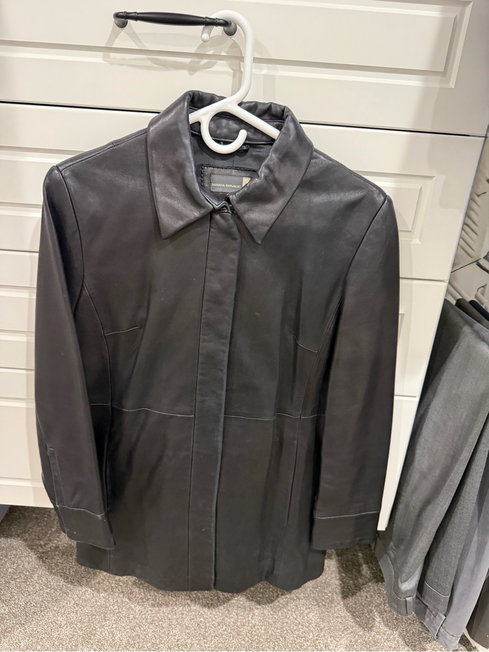 Banana Republic Women’s Black Leather Coat